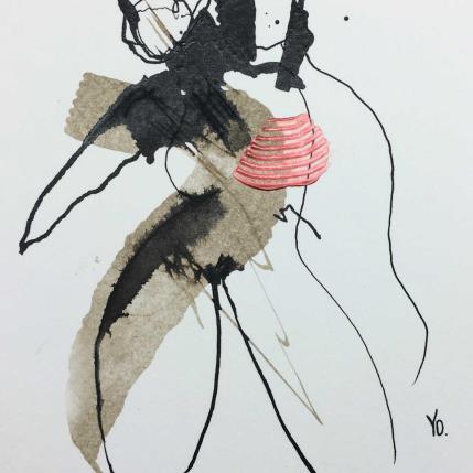 Peinture mes chimères par YO | Tableau Figuratif Encre Nu