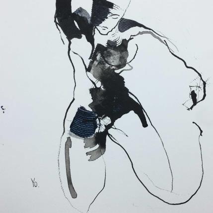 Peinture sous ton étoile 2  par YO | Tableau Figuratif Encre Nu