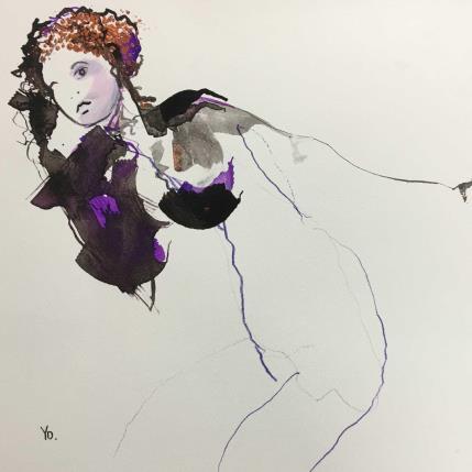 Peinture Mon iris par YO | Tableau Figuratif Encre Nu