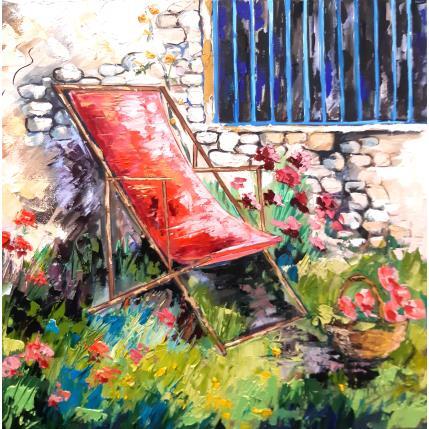 Peinture CHAISE LONGUE A GENEMOS par Laura Rose | Tableau Figuratif Huile Paysages