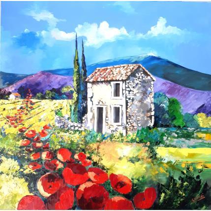 Peinture MAS AUX PIERRES par Laura Rose | Tableau Figuratif Huile Paysages, scènes de vie