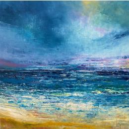 Painting L'enchantement marin by Levesque Emmanuelle | Painting Figurative Oil Landscapes, Marine