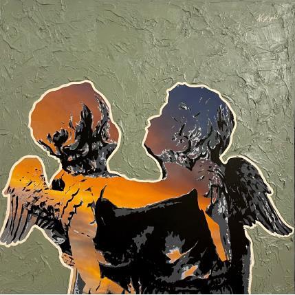 Peinture 20H42 par André Raphaël | Tableau Art Singulier Acrylique Paysages, Portraits, scènes de vie