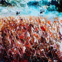 Peinture Don Quichotte sur la ligne #1 par Reymond Pierre | Tableau Figuratif Huile Paysages, Scènes de vie