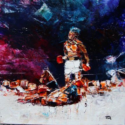Peinture Ali Vs Liston par Reymond Pierre | Tableau Figuratif Huile Sport