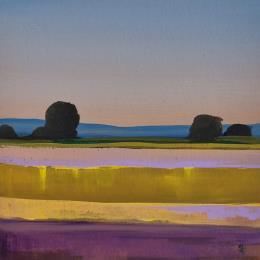 Peinture VIOLET GLOW par Herz Svenja | Tableau Abstrait Acrylique Paysages