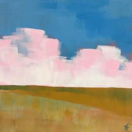 Peinture RISING CLOUDS par Herz Svenja | Tableau Abstrait Acrylique Paysages