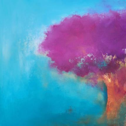 Peinture Arbre violet 2 par Chebrou de Lespinats Nadine | Tableau Abstrait Huile Paysages