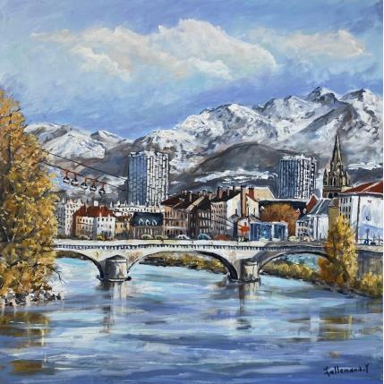 Gemälde GRENOBLE von Lallemand Yves | Gemälde Figurativ Acryl, Öl Urban