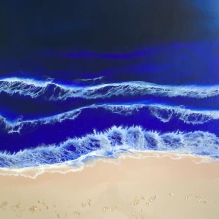 Peinture Velvet Blue par Aurélie Lafourcade painter | Tableau Figuratif Acrylique, Résine Marine, Minimaliste, Paysages