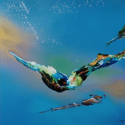 Peinture C2301 par Naen | Tableau Abstrait Acrylique Minimaliste