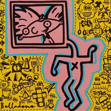 Peinture Tête de ballon de rugby par Belladone | Tableau Pop-art Acrylique, Posca Icones Pop