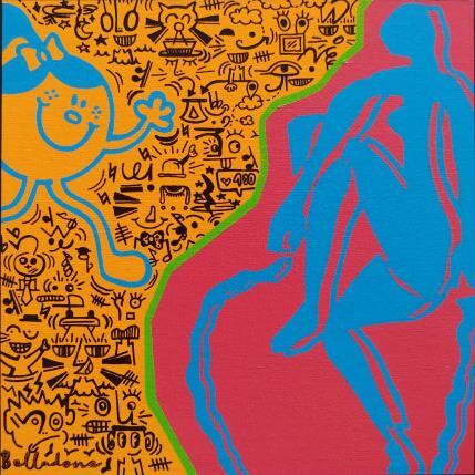 Painting Mme acrobate by Belladone | Painting Pop-art Acrylic, Posca Pop icons