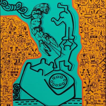 Painting Téléphone Homard by Belladone | Painting Pop-art Acrylic, Posca Pop icons