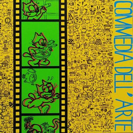 Painting Commedia dell'arte by Belladone | Painting Pop-art Acrylic, Posca Pop icons