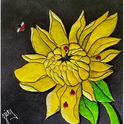 Peinture COCCINELLE par Geiry | Tableau Pop-art Acrylique, Poudre de marbre Animaux, Nature