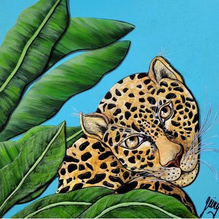 Painting JAGUAR by Geiry | Painting Pop-art Acrylic, Marble powder, Resin Animals, Nature