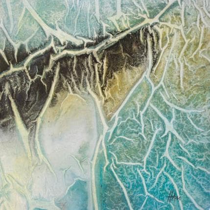 Peinture Note d'eau par Han | Tableau Abstrait Paysages