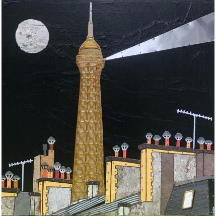 Peinture Éclatante ! par Lovisa | Tableau Figuratif Acrylique, Collage, Feuille d'argent, Posca, Upcycling Urbain