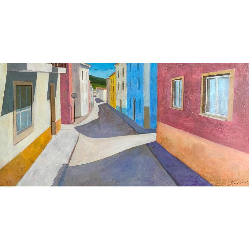 Peinture Les ombres colorées par Foucras François | Tableau Figuratif Paysages Urbain Architecture Acrylique