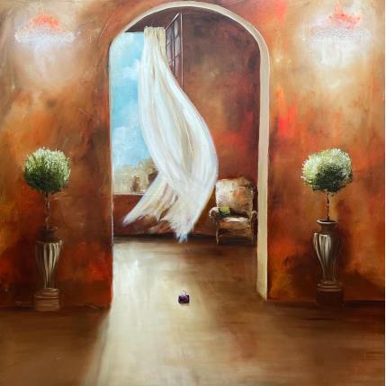 Peinture vent de liberté par Vinnie | Tableau Figuratif Huile