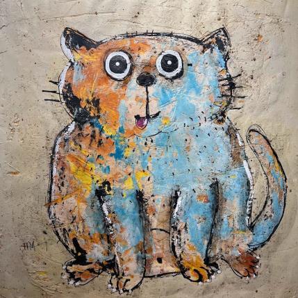 Peinture Lunchtime? par Maury Hervé | Tableau Art Singulier Acrylique, Encre, Sable