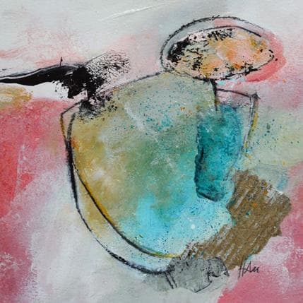 Peinture Extrait de nature 3 par Han | Tableau Abstrait Paysages