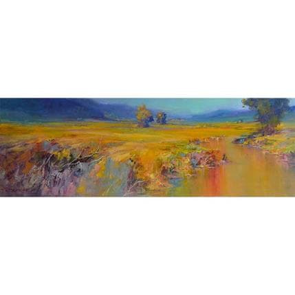 Peinture Secret of yellow stream par Petras Ivica | Tableau Figuratif Huile Paysages