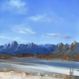 Painting Back in the countryside by Guillet Jerome | Painting Figurative Acrylic, Oil Nature