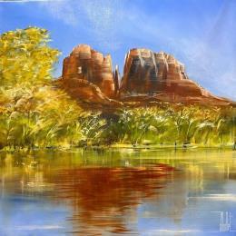 Painting Back to my Nature by Guillet Jerome | Painting Figurative Acrylic, Oil Landscapes