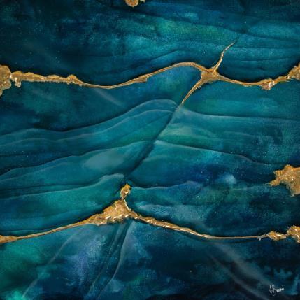 Peinture Archipel minéral par Baroni Victor | Tableau Abstrait Acrylique Minimaliste