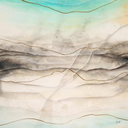 Peinture Lagune asséchée par Baroni Victor | Tableau Abstrait Acrylique Minimaliste