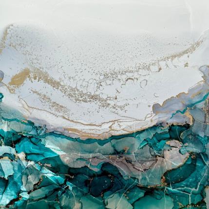 Peinture F2_1259  POESIE GIVREE par Depaire Silvia | Tableau Abstrait Acrylique, Encre, Métal Marine, Minimaliste, Nature