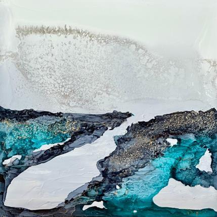 Painting F2_1242 POESIE GIVREE by Depaire Silvia | Painting Abstract Acrylic, Ink, Sand Landscapes, Marine, Minimalist, Pop icons