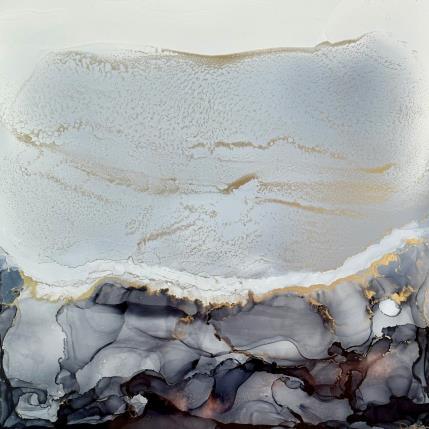 Peinture F4_ 1300 POESIE MINERALE par Depaire Silvia | Tableau Abstrait Acrylique, Encre, Métal Marine, Minimaliste, Paysages