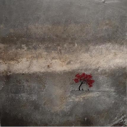 Peinture Vania par Manconi Gil | Tableau Figuratif Upcycling, Zinc Minimaliste