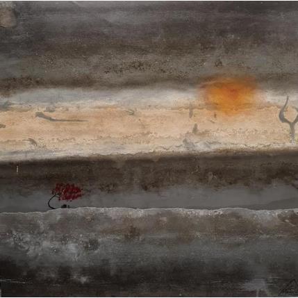 Peinture Xénia par Manconi Gil | Tableau Figuratif Upcycling, Zinc Minimaliste