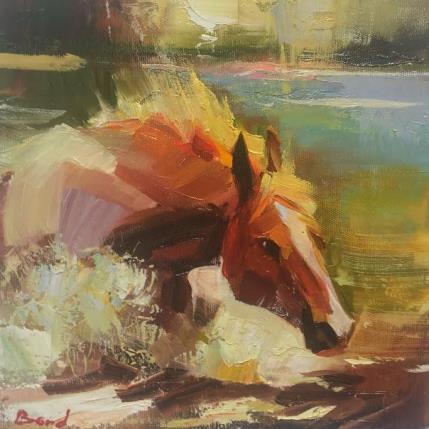 Painting Unrestrained by Bond Tetiana | Painting Figurative Oil Animals