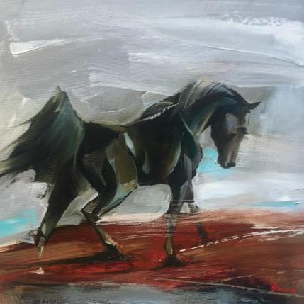 Painting Discovering the World by Bond Tetiana | Painting Figurative Oil Animals, Landscapes, Nature