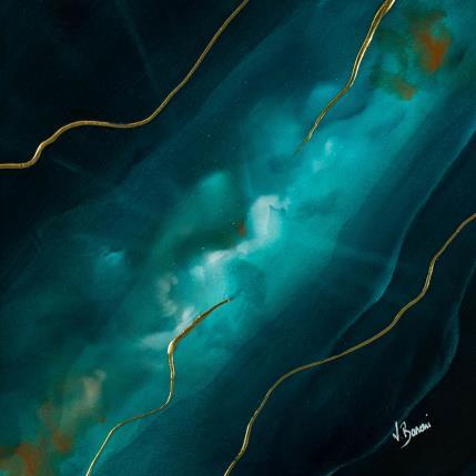 Peinture Abîme récifal par Baroni Victor | Tableau Abstrait Acrylique Minimaliste