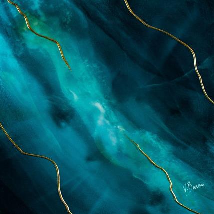 Peinture Récif agité par Baroni Victor | Tableau Abstrait Acrylique Minimaliste