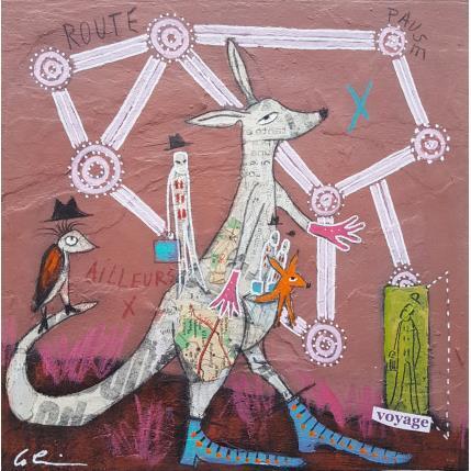 Peinture Ailleurs #2 par Colin Sylvie | Tableau Art Singulier Animaux