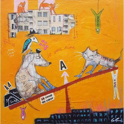 Painting Les grands moyens  by Colin Sylvie | Painting Raw art Animals