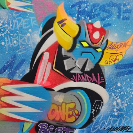 Painting goldorak  by Kedarone | Painting Street art Graffiti Pop icons