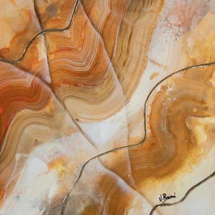 Peinture Agate ambrée II par Baroni Victor | Tableau Abstrait Acrylique Minimaliste