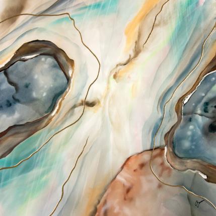 Peinture Agate opale par Baroni Victor | Tableau Abstrait Acrylique Minimaliste