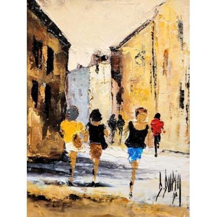 Peinture Comme une étincelle... par Dupin Dominique | Tableau Figuratif Huile Scènes de vie