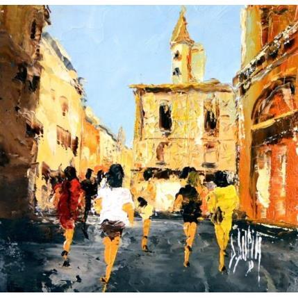 Peinture Rien qu'avec toi... par Dupin Dominique | Tableau Figuratif Huile Scènes de vie