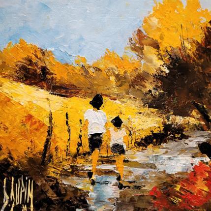 Gemälde Mère & fille von Dupin Dominique | Gemälde Figurativ Öl Alltagsszenen