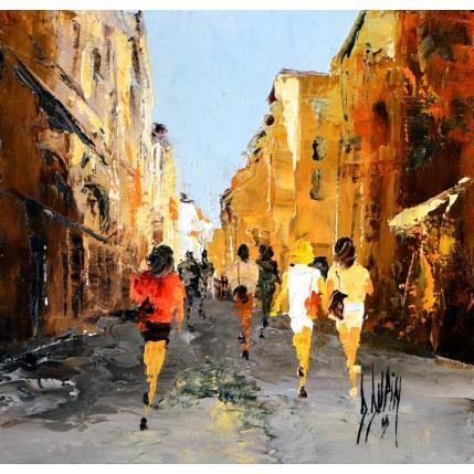 Peinture Nos âmes en écho... par Dupin Dominique | Tableau Figuratif Huile Scènes de vie